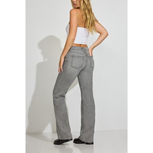 NWT Garage Women's Relaxed Straight Jeans in Iron Grey size 3 - Picture 2 of 7